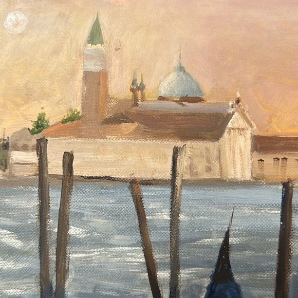 Hand painted beautiful scene of Venice done at location by friend for me. - Picture 7 of 8